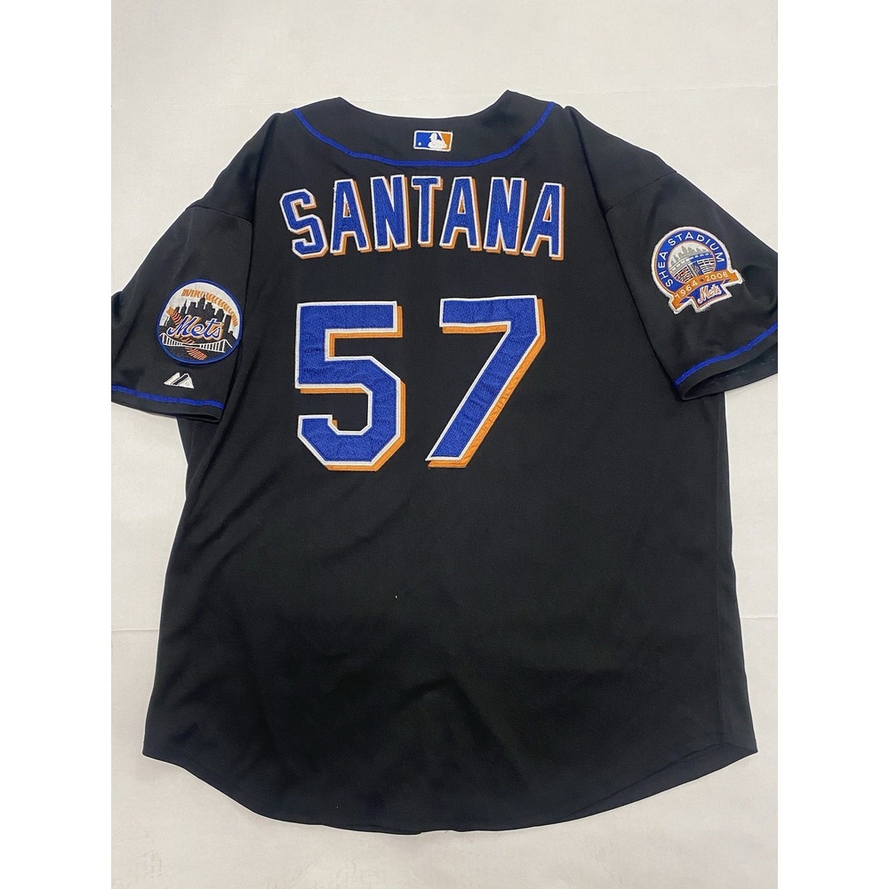 Johan Santana 2008 New York Mets Shea Stadium Closing Patch Men's Jersey. 2XL - Picture 2 of 7